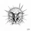 Bald Eagle clutching planet earth in its talons tattoo design idea