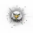 Bald eagle clutching planet earth in its talons tattoo design idea