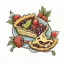 pie meal tattoo design idea