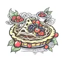 pie meal tattoo design idea