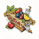 pie meal tattoo design idea