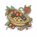 pie meal tattoo design idea