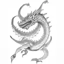 Daenerys with three dragona  tattoo design idea