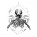 xenomorph  tattoo design idea