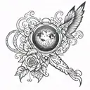 long distance relationship tattoo design idea