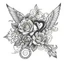 long distance relationship tattoo design idea