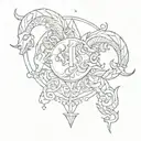 matching capricorn and aries  tattoo design idea