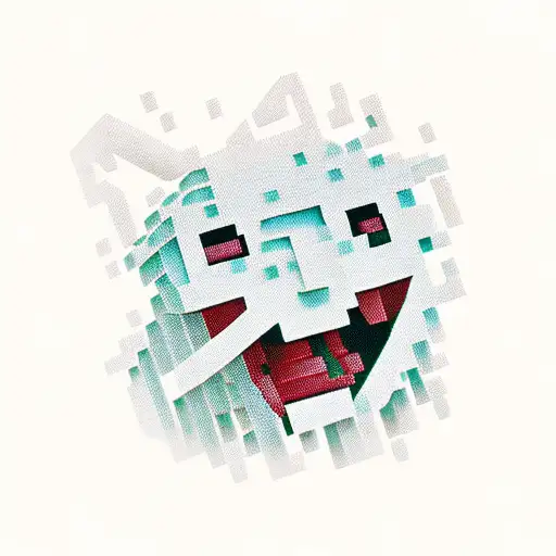 minecraft grass block tattoo design idea