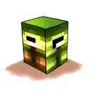 minecraft grass block tattoo design idea