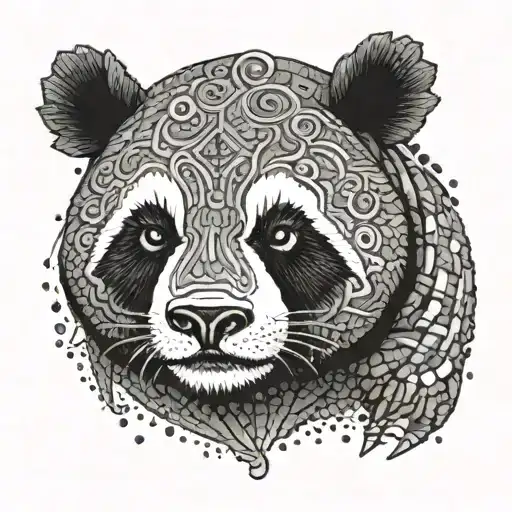 Panda Looking Like Ninja Turtle tattoo design idea