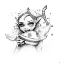 elf Drinks poison tattoo design idea