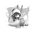 elf Drinks poison tattoo design idea