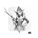 elf Drinks poison tattoo design idea