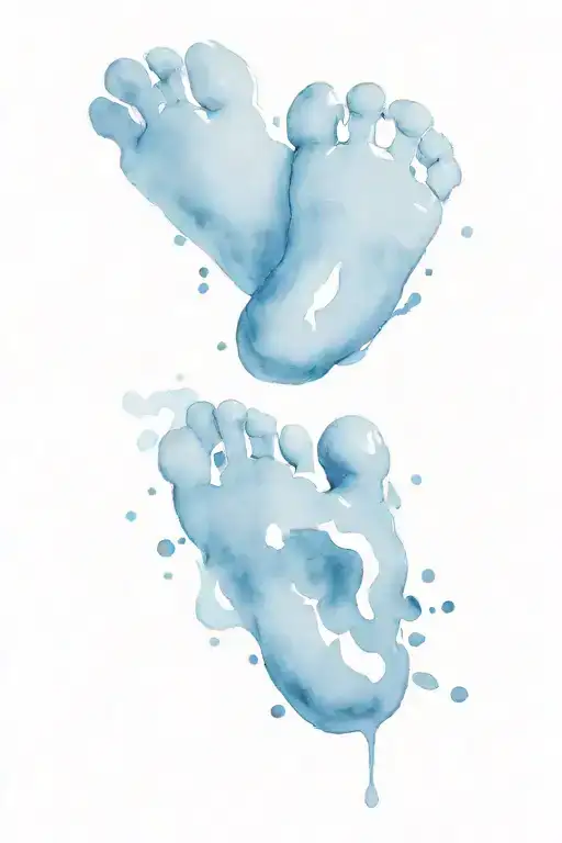 Greyson Edward Correa baby foot print with birthdate of 6/18/2021 tattoo design idea