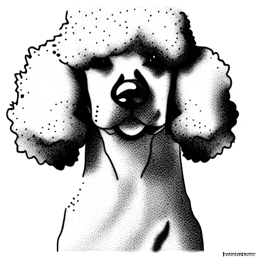 poodle tattoo design idea