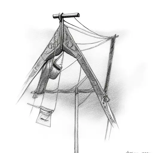 a clothesline with the names Carol, Wendy, Paul, Andrea, Jessica and Tyler hanging off of the line.  tattoo design idea