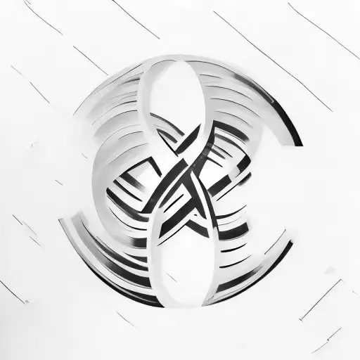 A minimalist tattoo of a dollar sign transformed into an infinity symbol, signifying the client's aspiration to generate endless wealth and abundance for their family. tattoo design idea