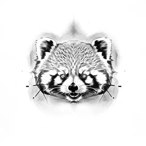 red panda tattoo design idea
