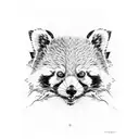 red panda tattoo design idea