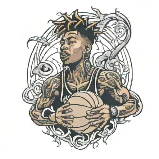 basketballs, juices world 999 juice wrld tattoo design idea