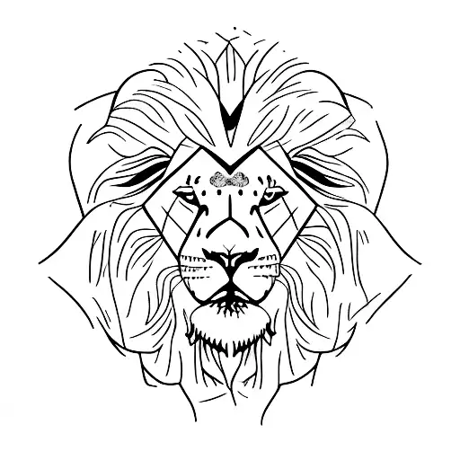 the lion and the lamb merged tattoo design idea
