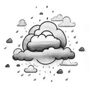 rain cloud and sun tattoo design idea