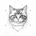 peaches with a cat tattoo design idea