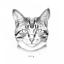 peaches with a cat tattoo design idea