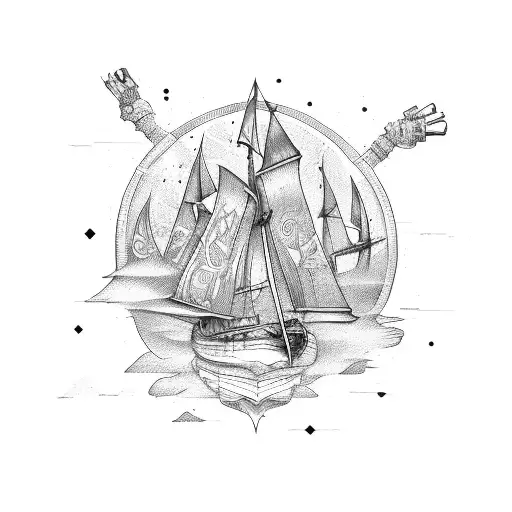 burn the ships phrase tattoo design idea