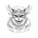 multyple anime characters in a comic book style  tattoo design idea