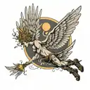 icarus falling tattoo design idea