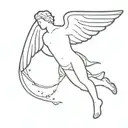 icarus falling tattoo design idea