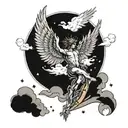 icarus falling tattoo design idea