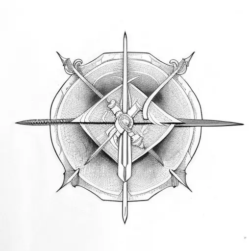 sword on spinal tattoo design idea
