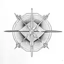 sword on spinal tattoo design idea