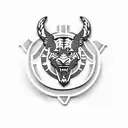 combine Manchester united, Ajax fc and Penrith panthers crests tattoo design idea