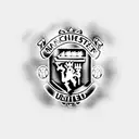 combination of Manchester united, Ajax fc and Penrith panthers crests tattoo design idea