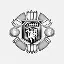 combination of Manchester united, Ajax fc and Penrith panthers crests tattoo design idea