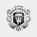 combination of Manchester united, Ajax fc and Penrith panthers crests tattoo design idea