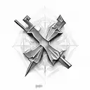 justice cross tattoo design idea