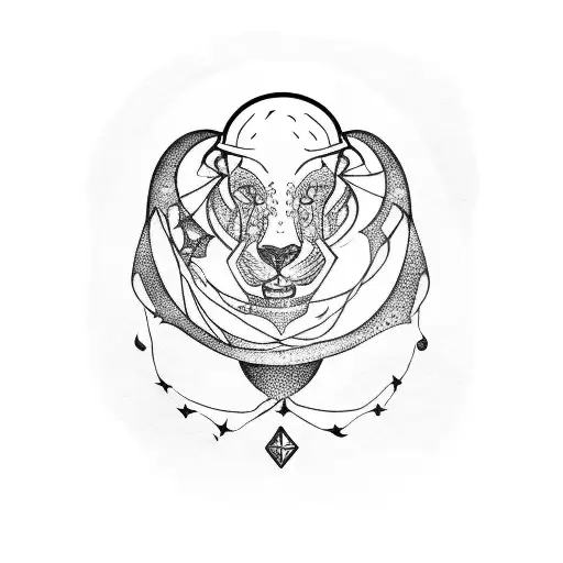 Leo loves libra  tattoo design idea