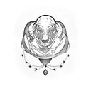 Leo loves libra  tattoo design idea