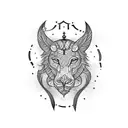 Leo loves libra  tattoo design idea