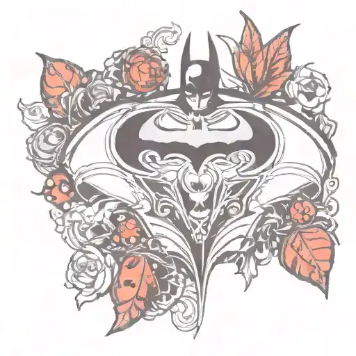batman logo with lady bug inspired tattoo tattoo design idea