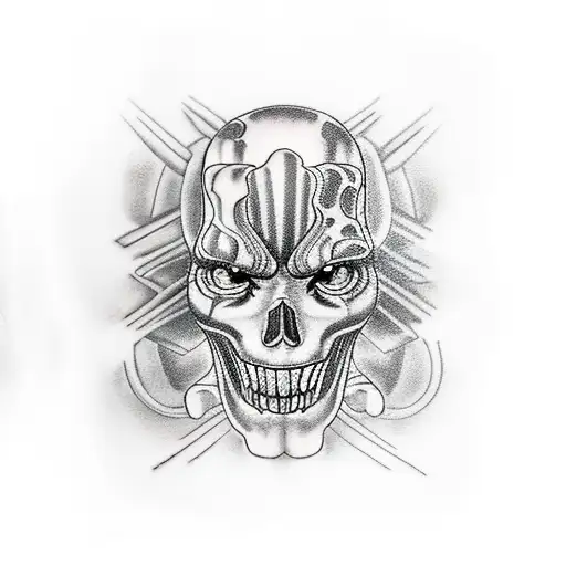 harley davidson with laura name tattoo design idea