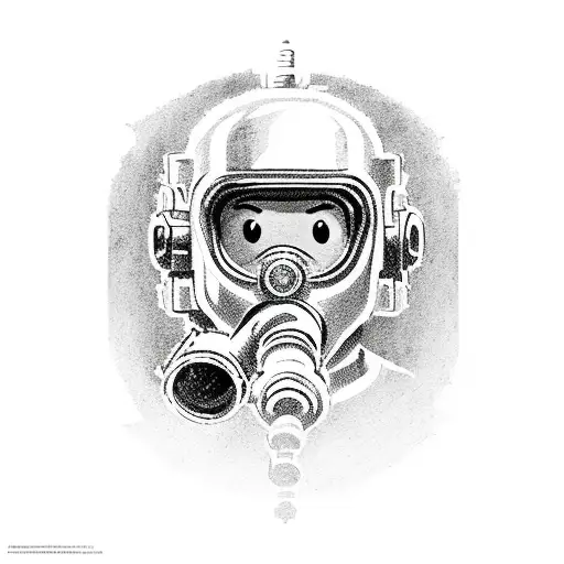 vault boy plumber tattoo design idea