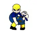 vault boy plumber tattoo design idea