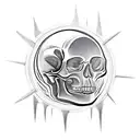 jet engine, skull tattoo design idea