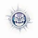 jet engine, skull tattoo design idea