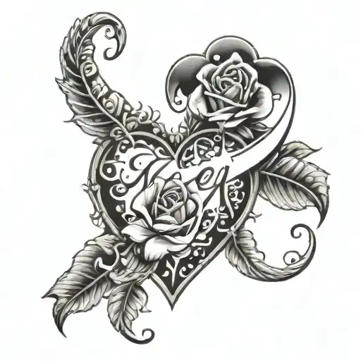 a chest tattoo containing the names Nora, Talal, and Deem tattoo design idea